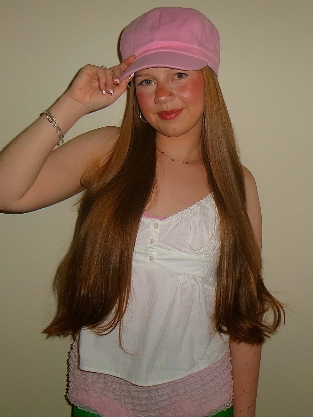Pink Newsboy Hat